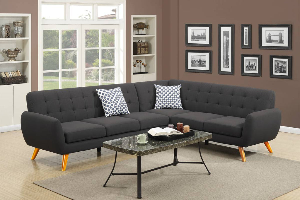 Austell 196" Wide Right Hand Sectional Ash Black