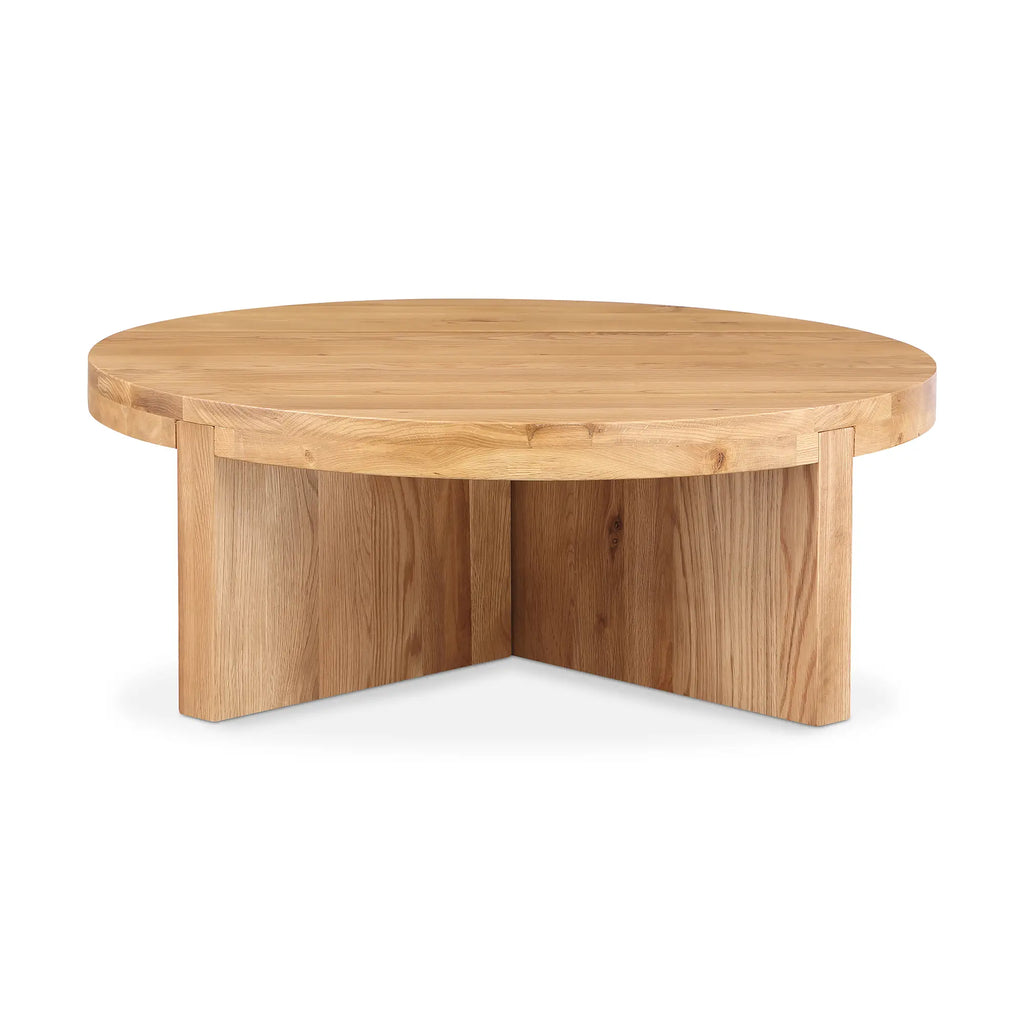 Folke White Oak Round Coffee Table