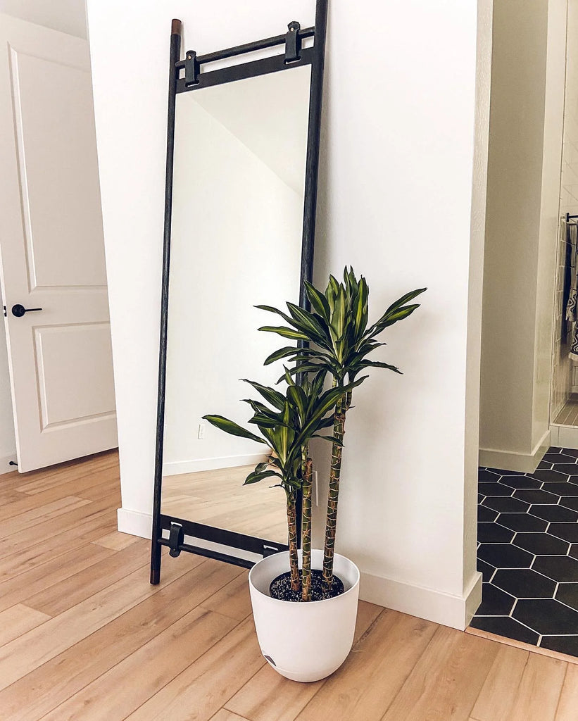 Lou Black Floor Mirror