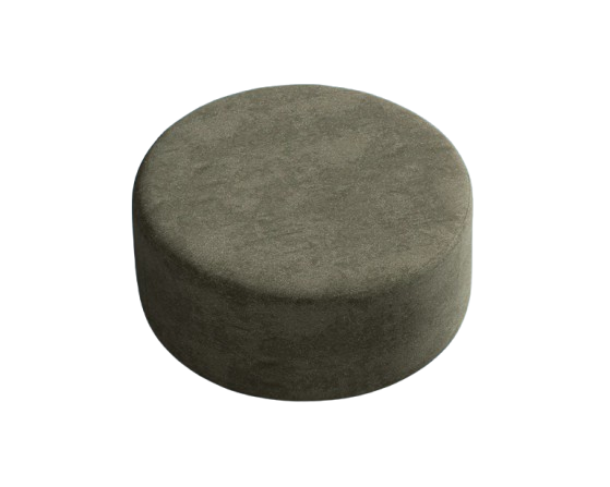 Round Pouf Ottoman - Krypton Green