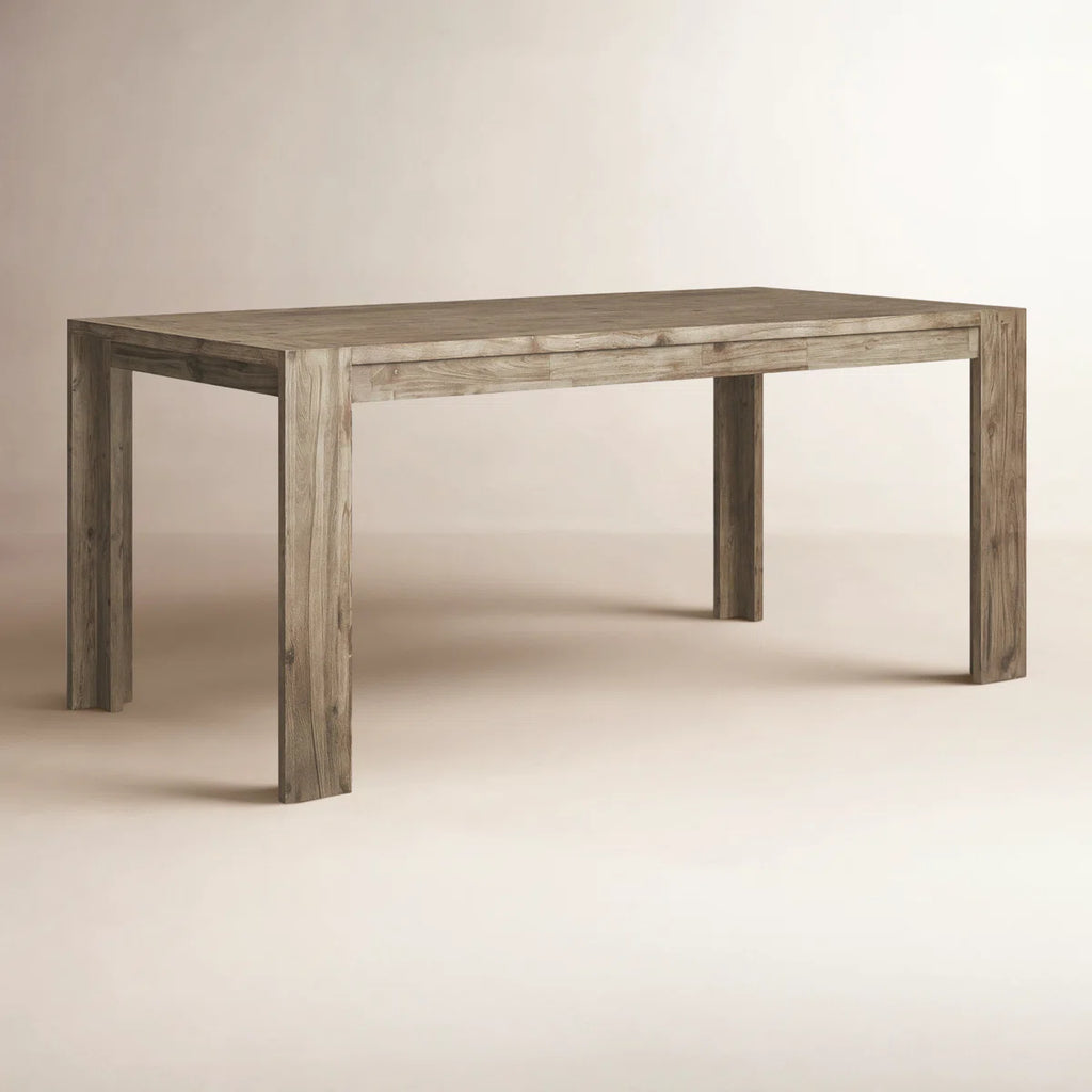Vancamp Seashore Fixed Top Dining Table, Antique Natural