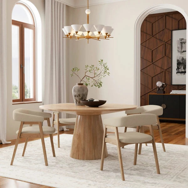 Cove 59" Round Dining Table Natural