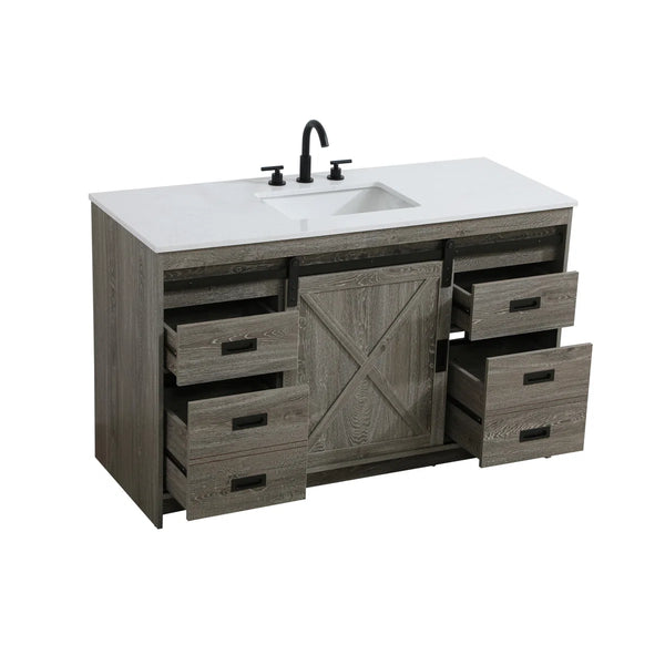 Boden 54 inch Single Bathroom Vanity Rustic Grey