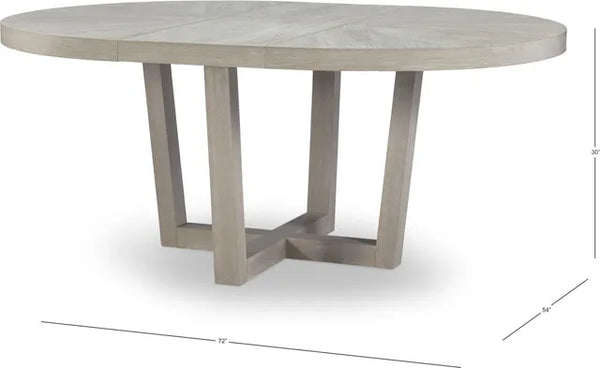 Canali Pedestal Extendable Oval Dining Table Solstice Grey