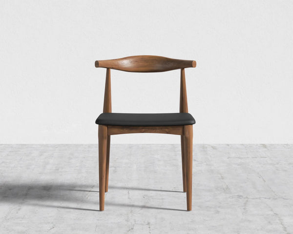 Elbow Walnut & Trento Jet Black Dining Chair