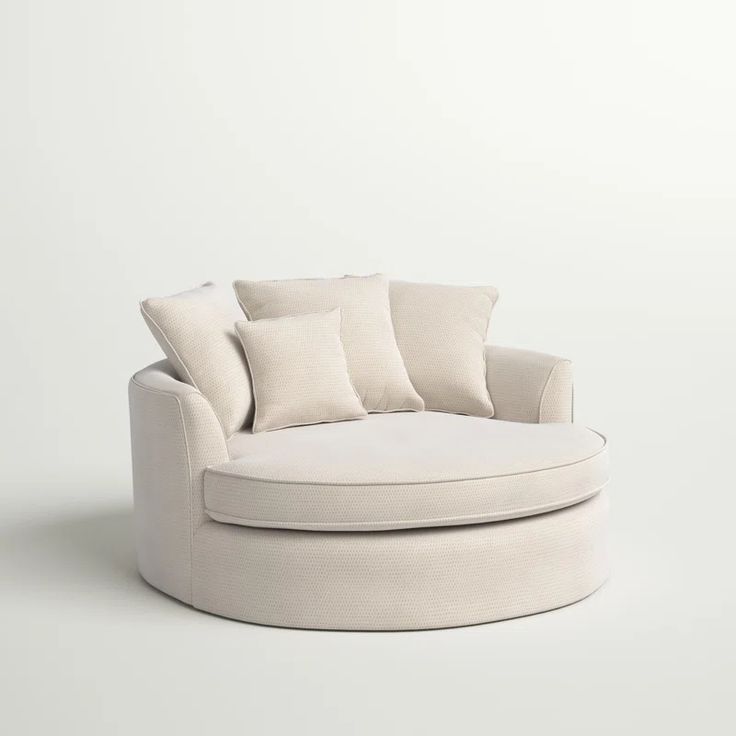Beall Upholstered Barrel Chair Cream