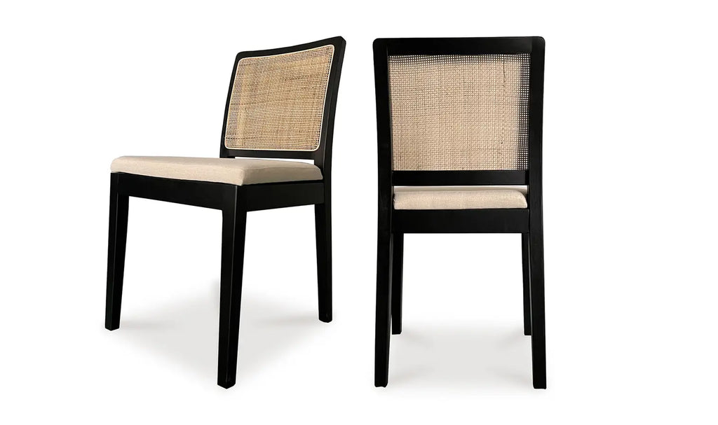 Orville Rattan Black Dining Chair (Set of 2)