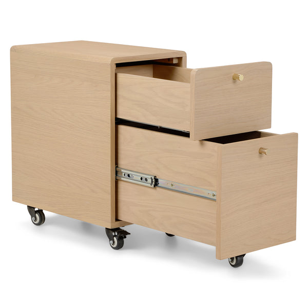 Rosa 12” File Cabinet - White Oak