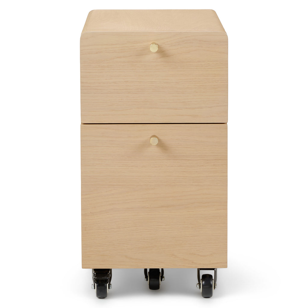 Rosa 12” File Cabinet - White Oak