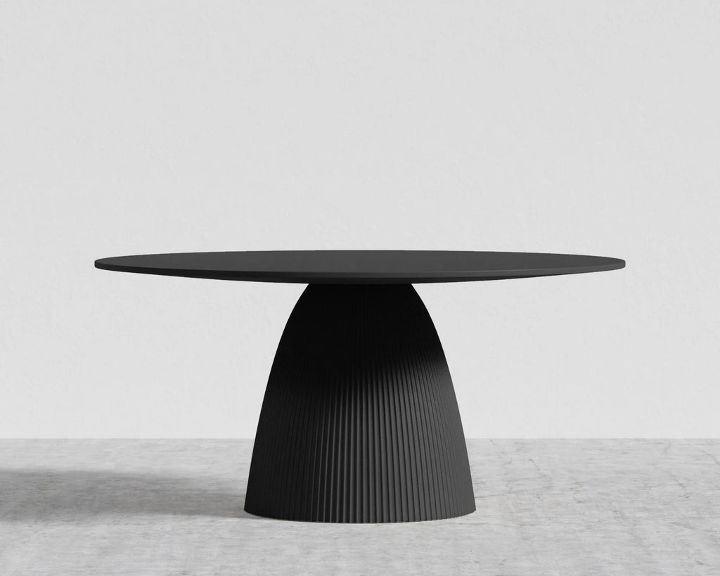 Gallus 63" Dining Table Black Wax Concrete