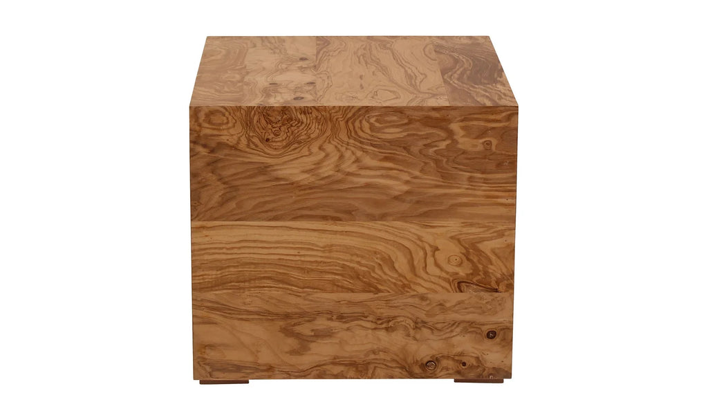 Nash Side Table - Honey Brown Burl