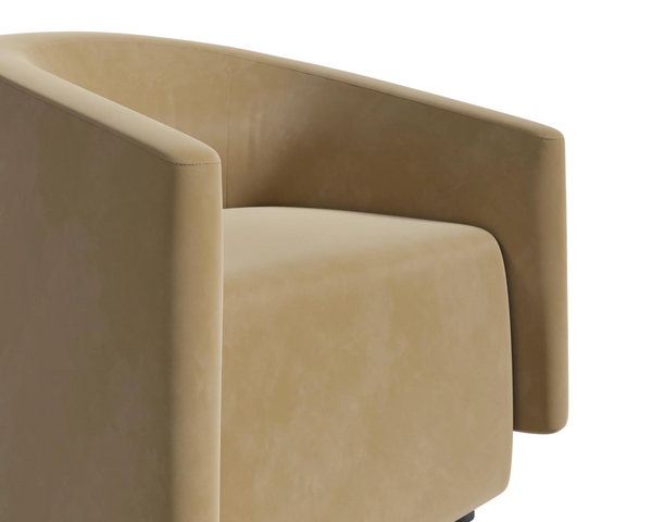 Adrian Plush Velvet Dune Lounge Armchair