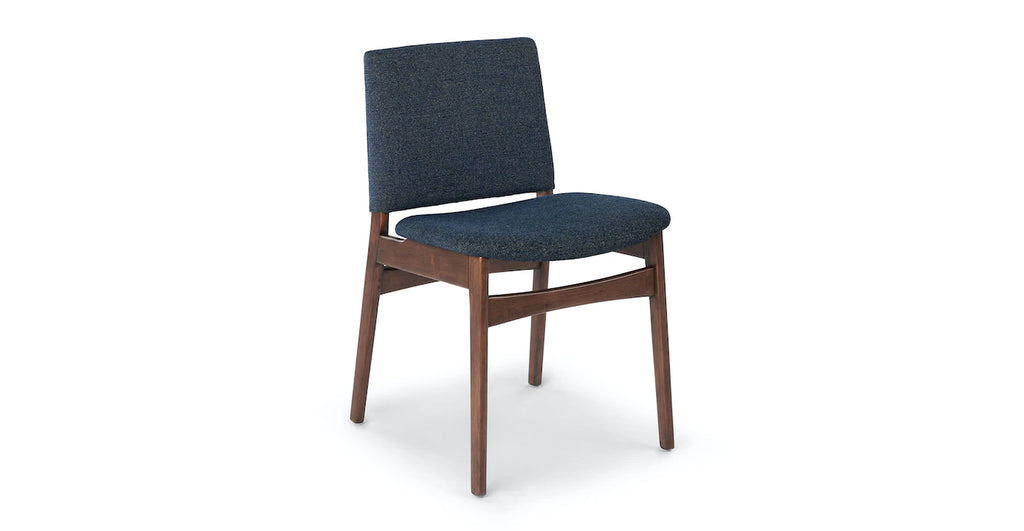 Nosh Denim Blue Walnut Dining Chair (Set of 2)
