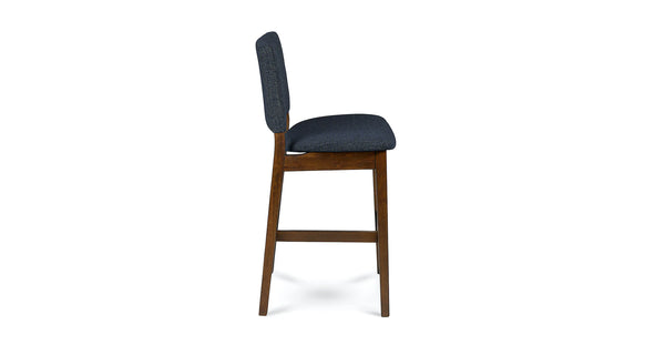 Denim Blue Fabric Counter Stool (Set of 2)