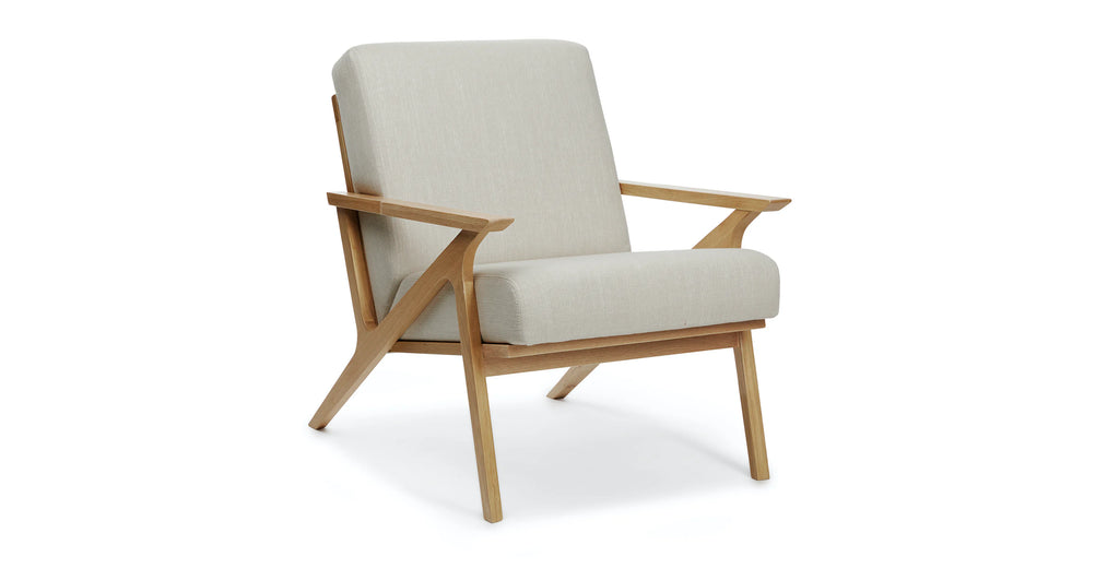Otio Welsh Taupe Oak Lounge Chair