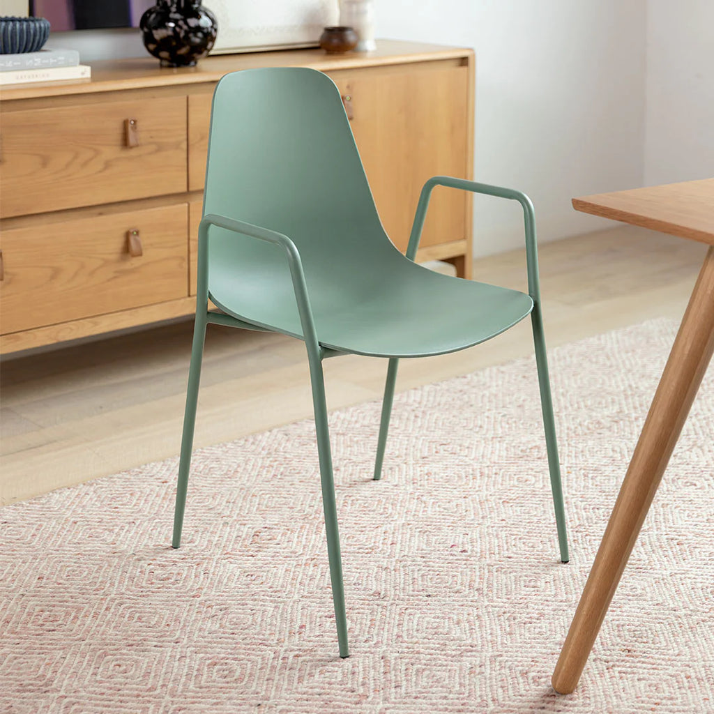 Aloe Green Stackable Dining Armchair (Set of 2)