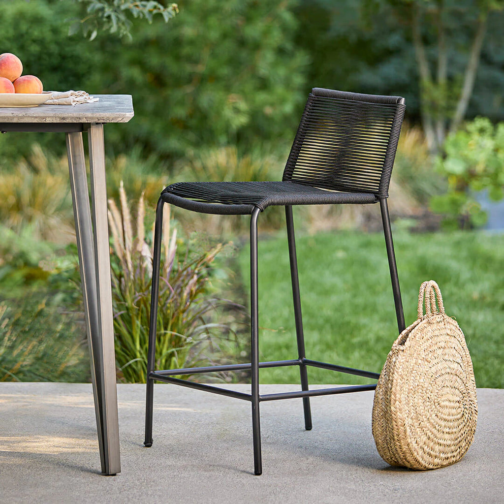 Zina Ember Black Counter Stool