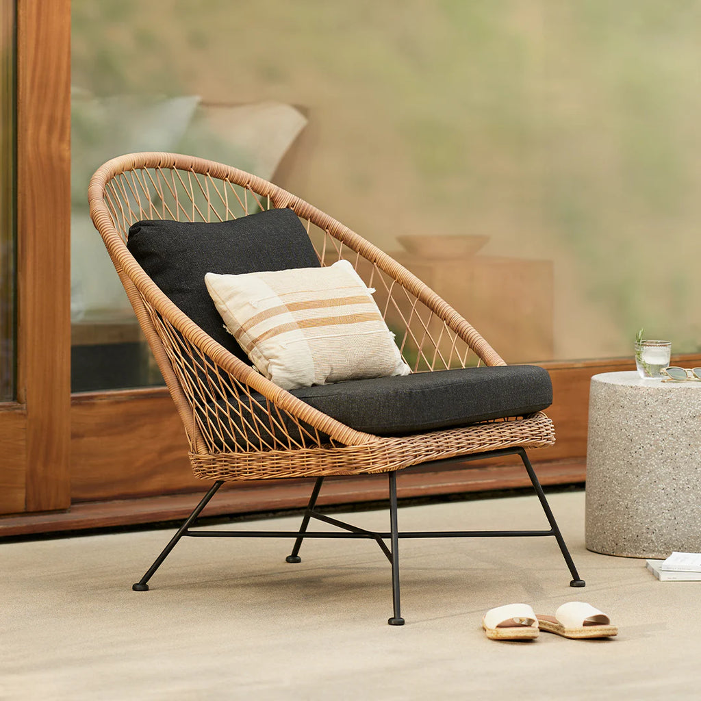 Aeri Wicker Outdoor Lounge Chair (Missing Cushion)