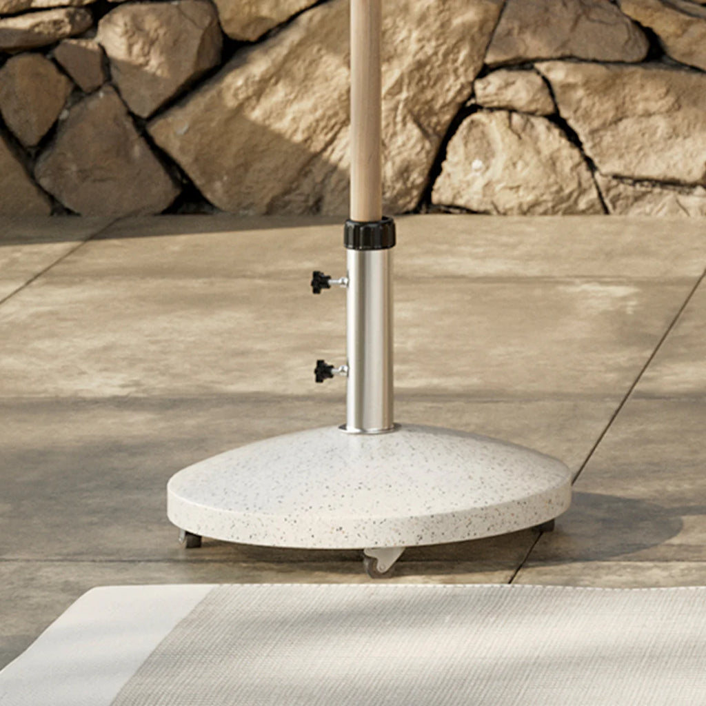 Solina White Terrazzo Wheeled Umbrella Base