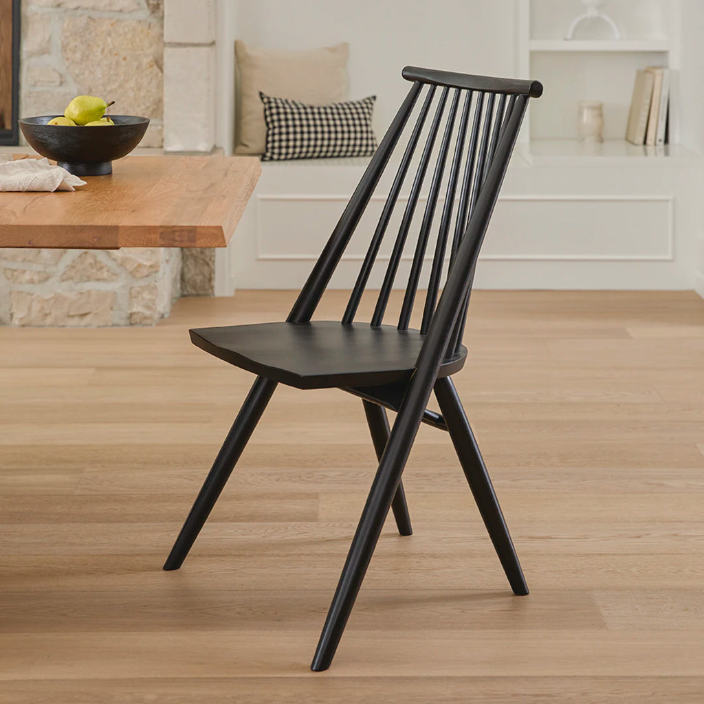 Armless Solid Black Dining Chair (Set of 2)