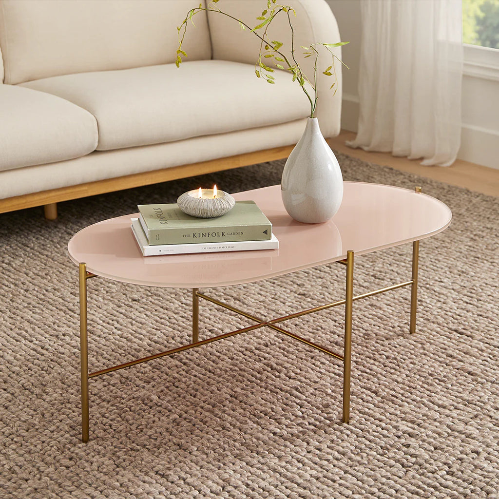 Pink Oblong Coffee Table