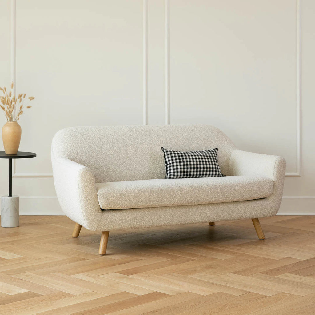 Gabby Ivory Bouclé 64" Loveseat