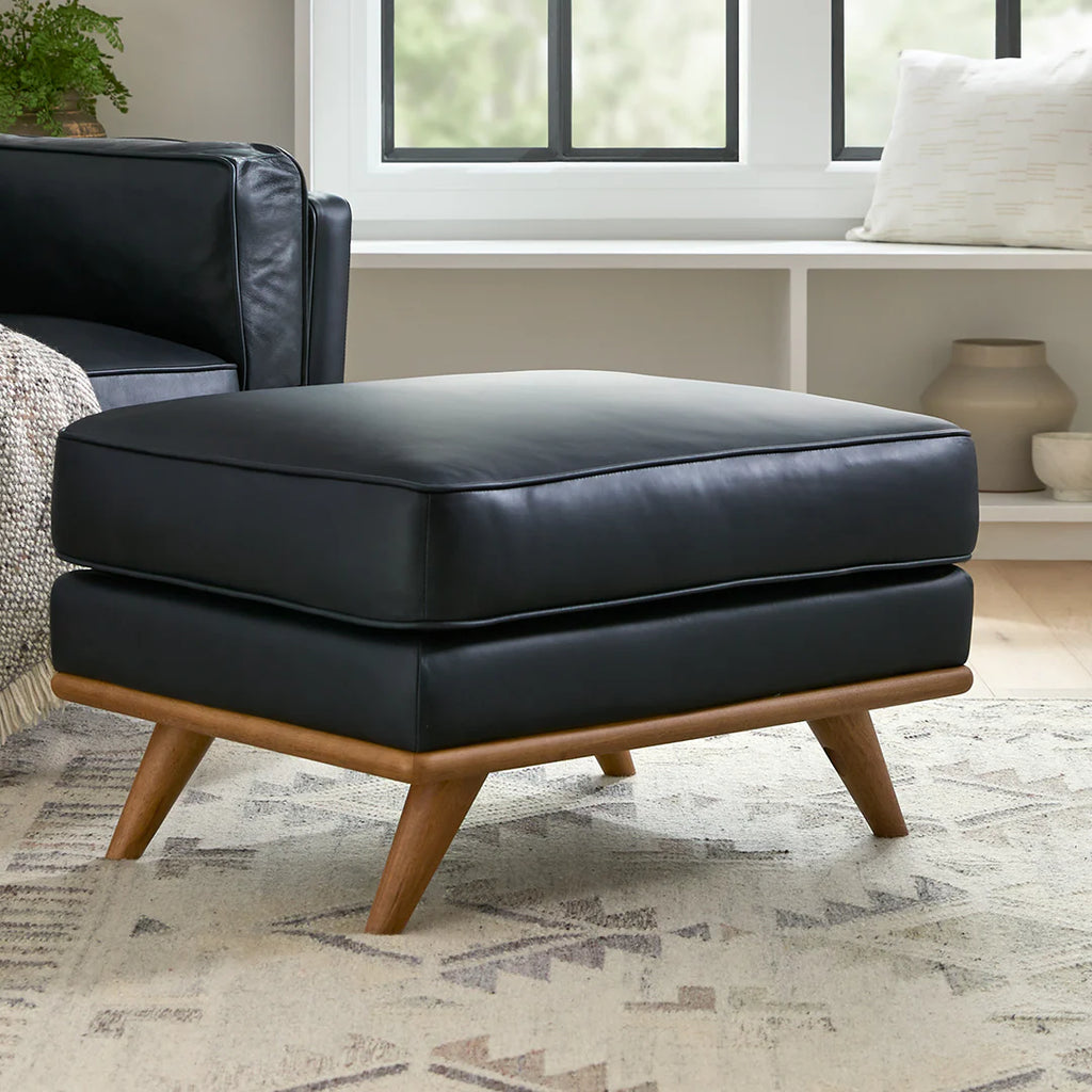 Charme Black Ottoman