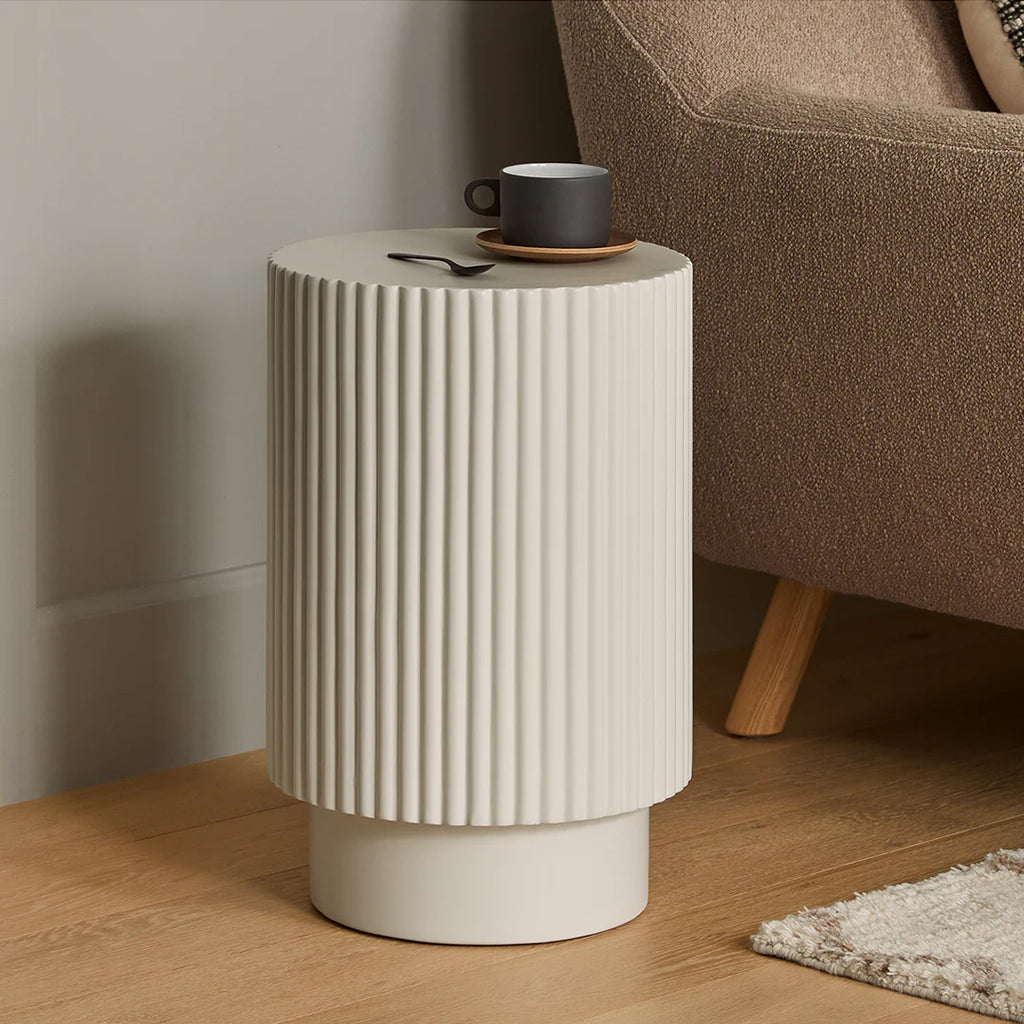 Nordens Soft White Side Table
