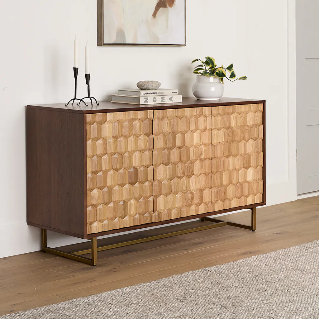 Geo 51" Sideboard – Walnut and Oak