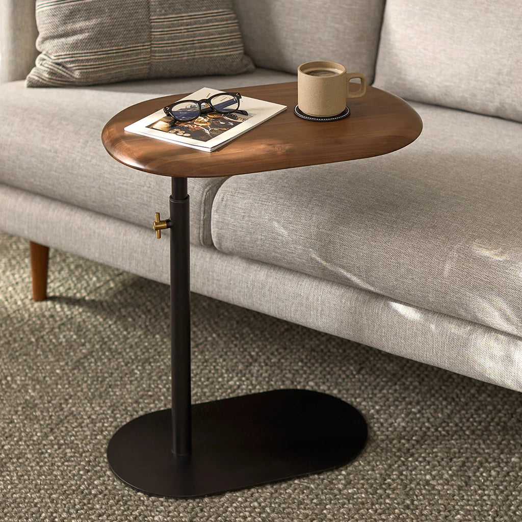 Porta Walnut Adjustable C Side Table