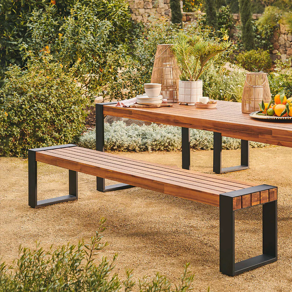 Tuscan Brown 84.5" Wood Bench