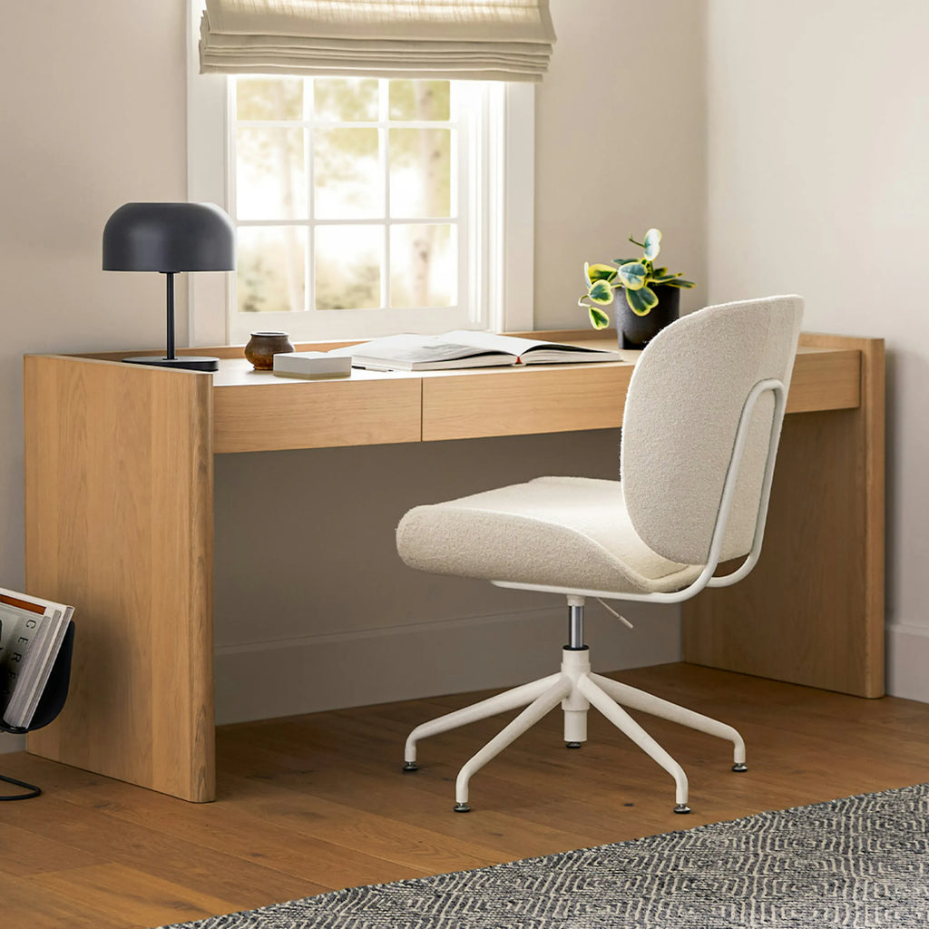 Tomi 70" Storage Desk – White Oak