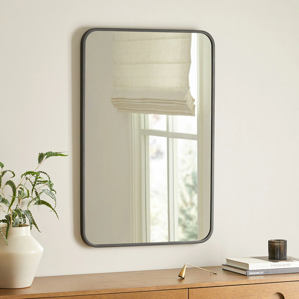 Mansa Rectangular Wall Mirror - Black