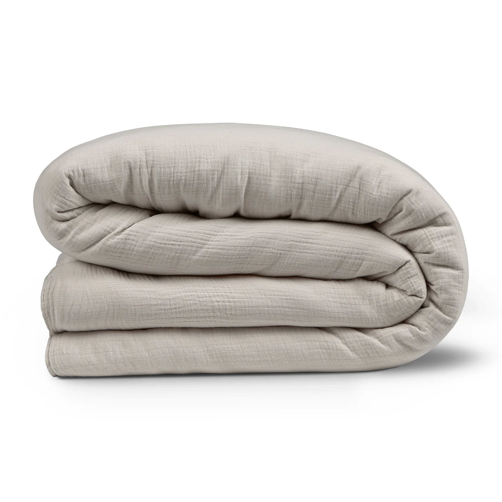 Gauze Cotton Light Taupe King Duvet Cover