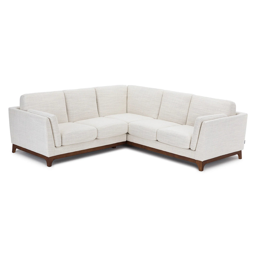 Fresh White Fabric 88" Corner Sectional