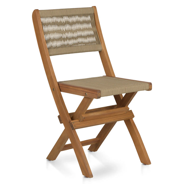 Elanora Light Acacia Folding Dining Chair (Set of 2)