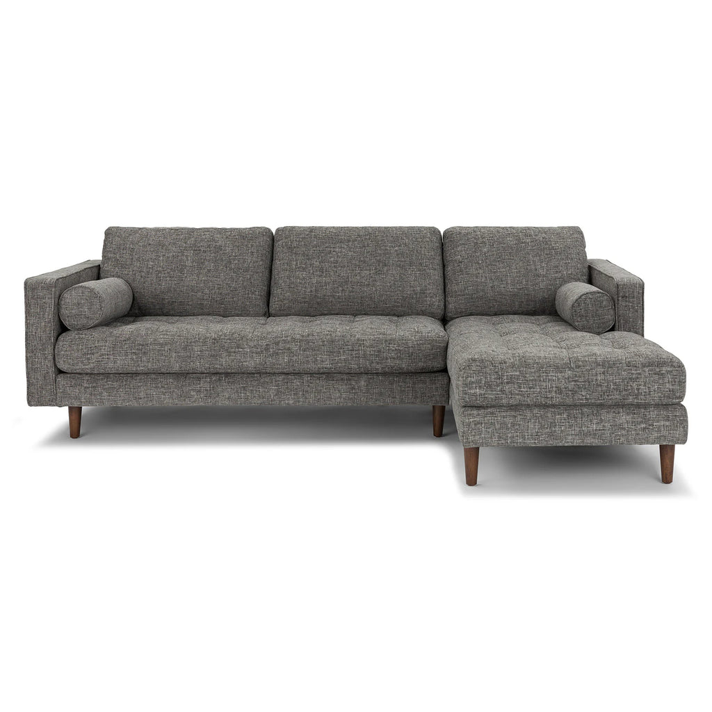 Sven Briar Gray Right Sectional Sofa
