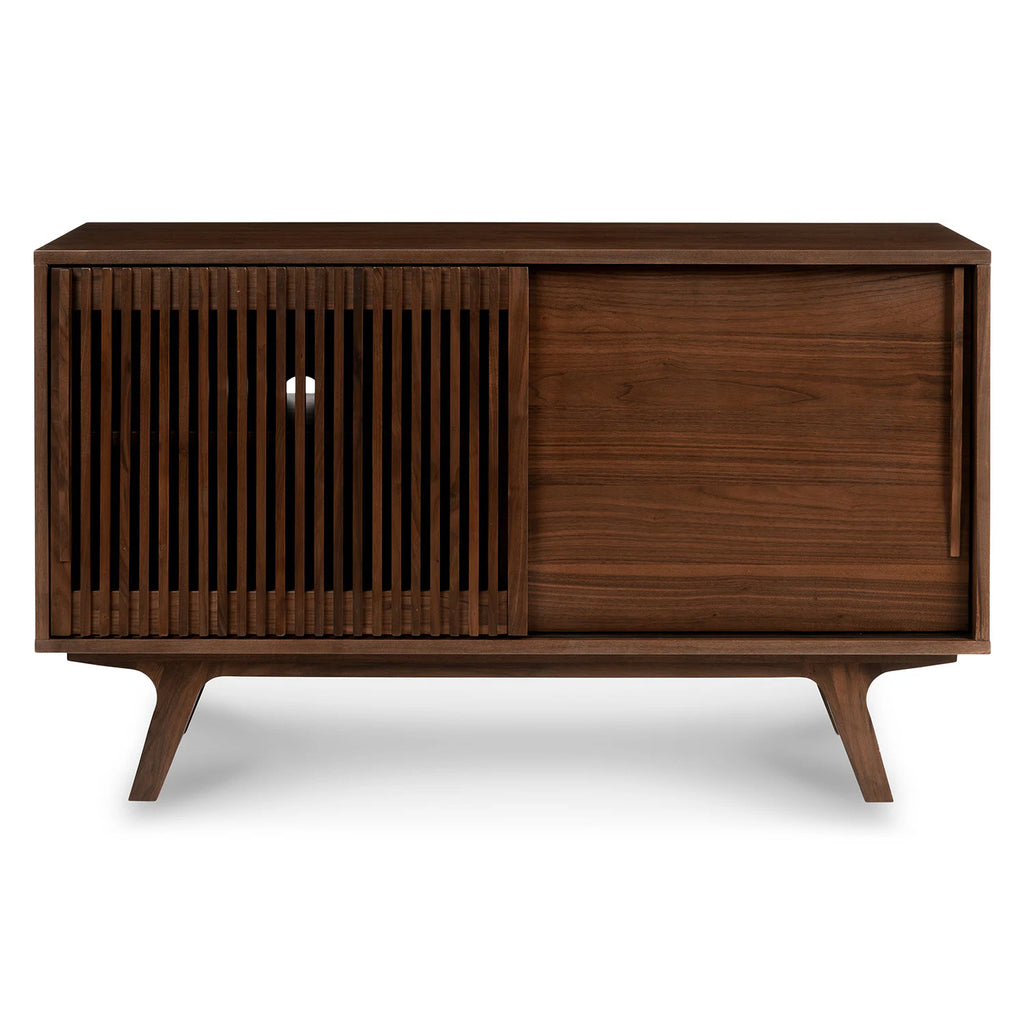 Walnut 47.5" Media Unit Sliding Doors