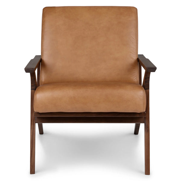Walnut & Toscana Tan Walnut Lounge Chair