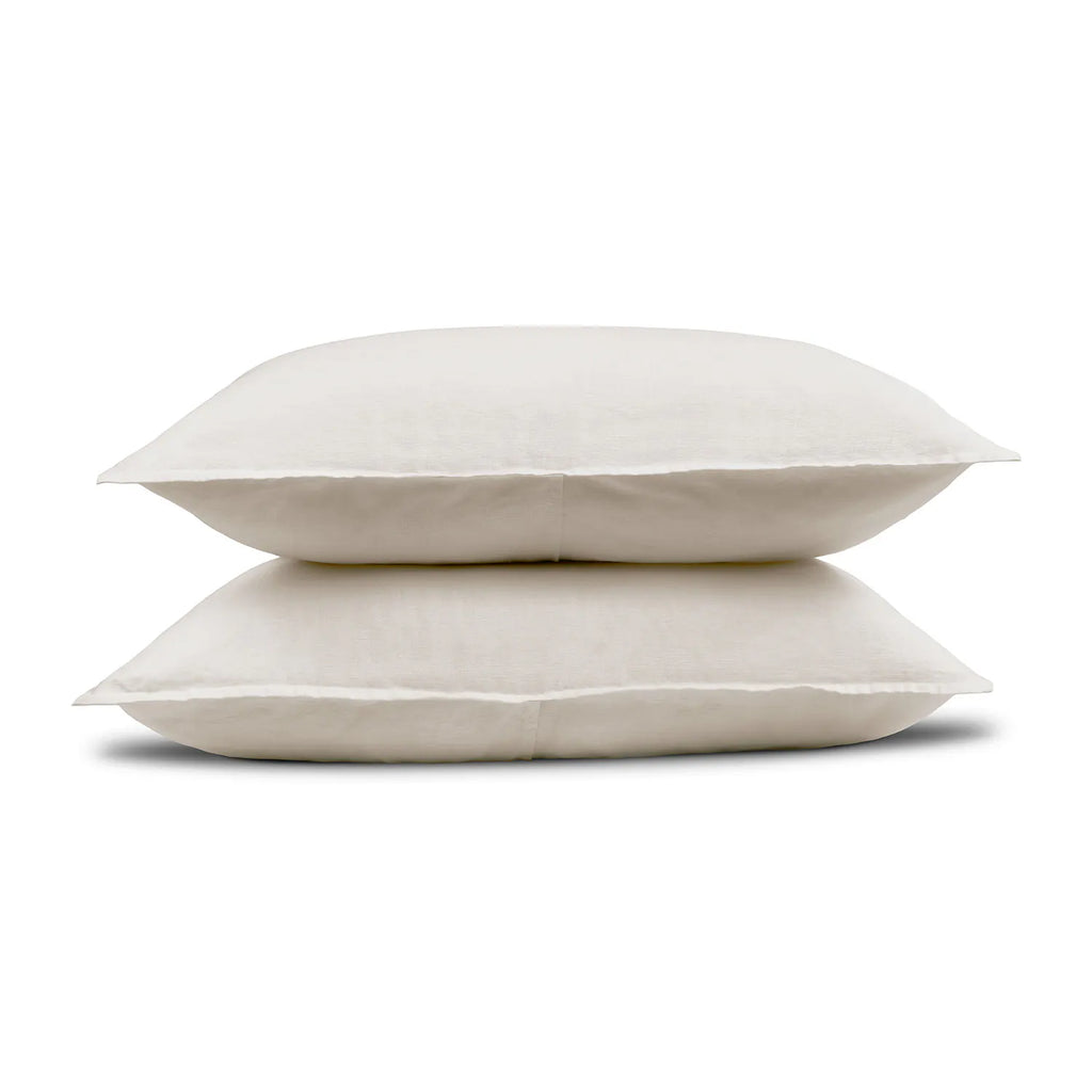 Linen Alo Standard Linen Sham Set - Ivory White