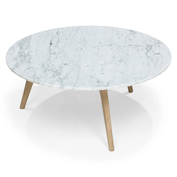 Round White Oak & Marble 31.5