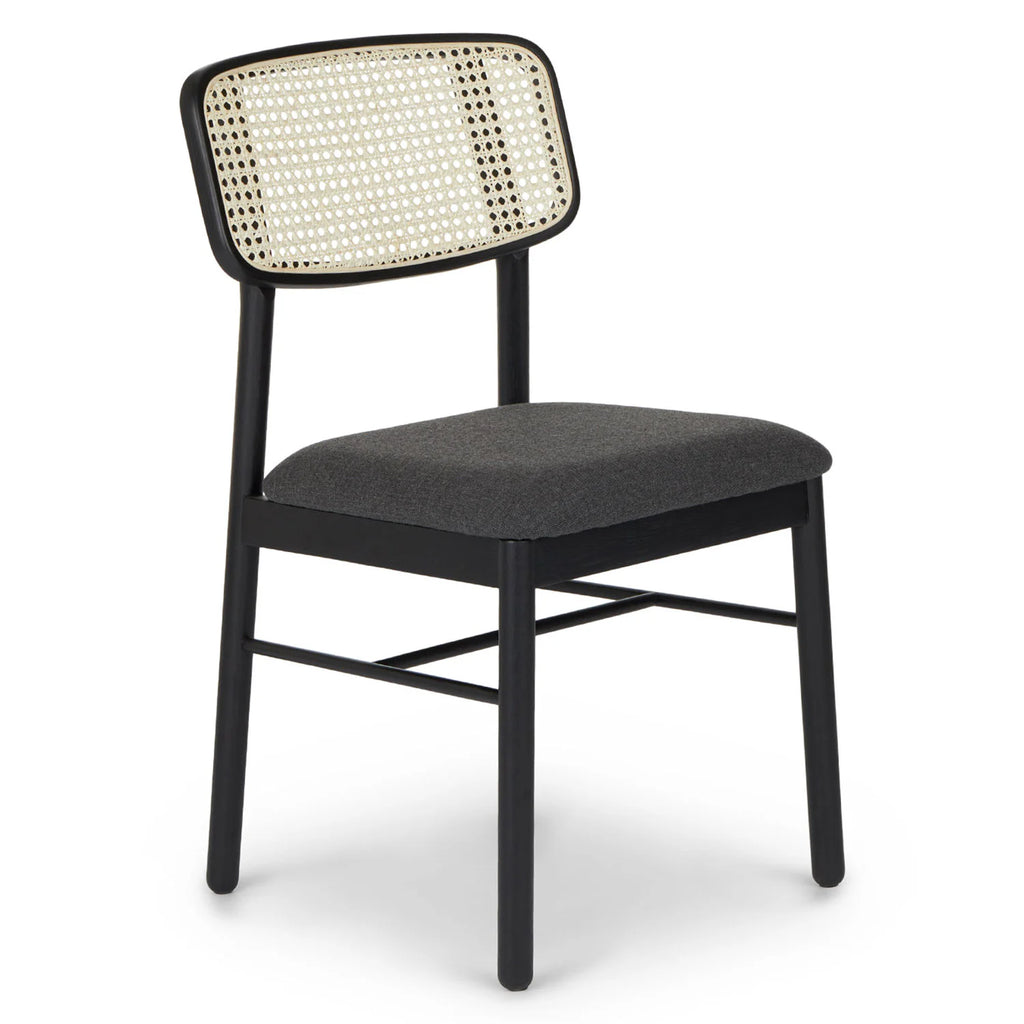 Cane & Black Dining Chair (Set of 2)