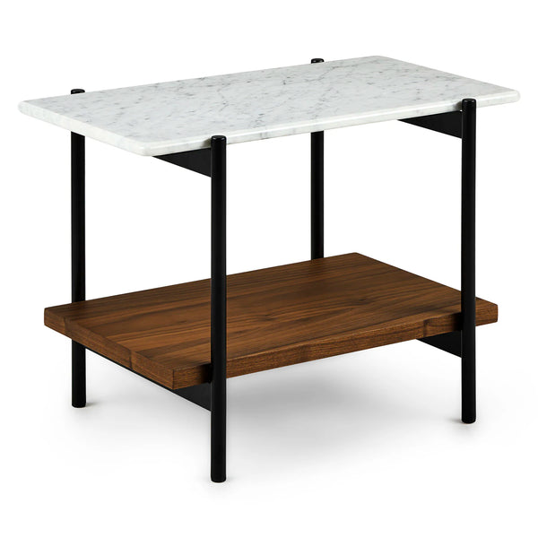 Agu Marble & Walnut Side Table