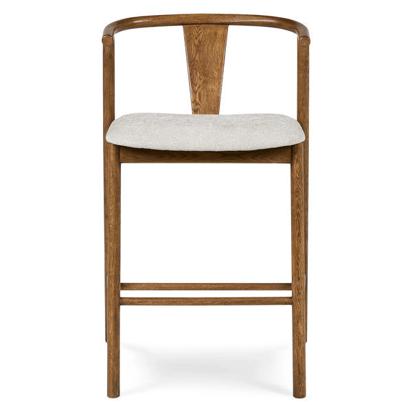 Smoked Oak & Santolina Grey - Counter Stool