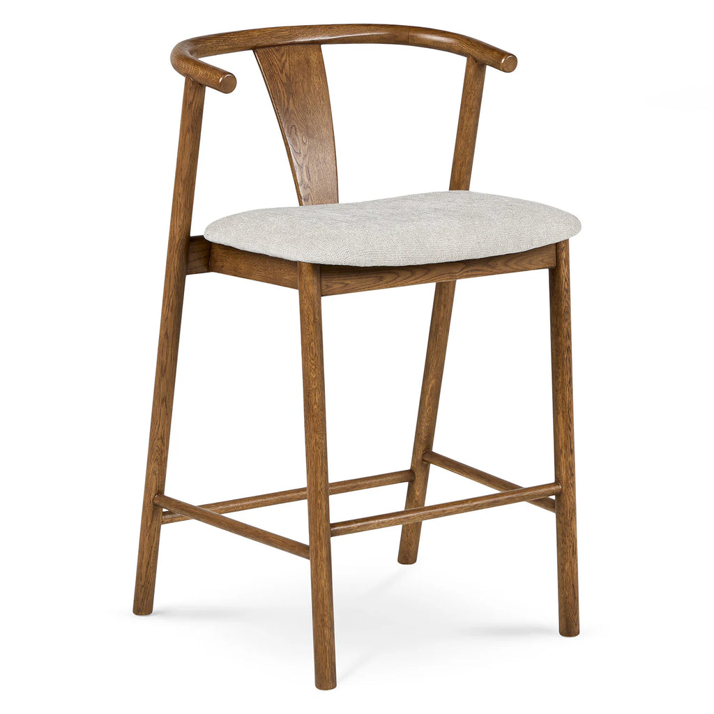 Counter Stool - Smoked Oak And Santolina Gray