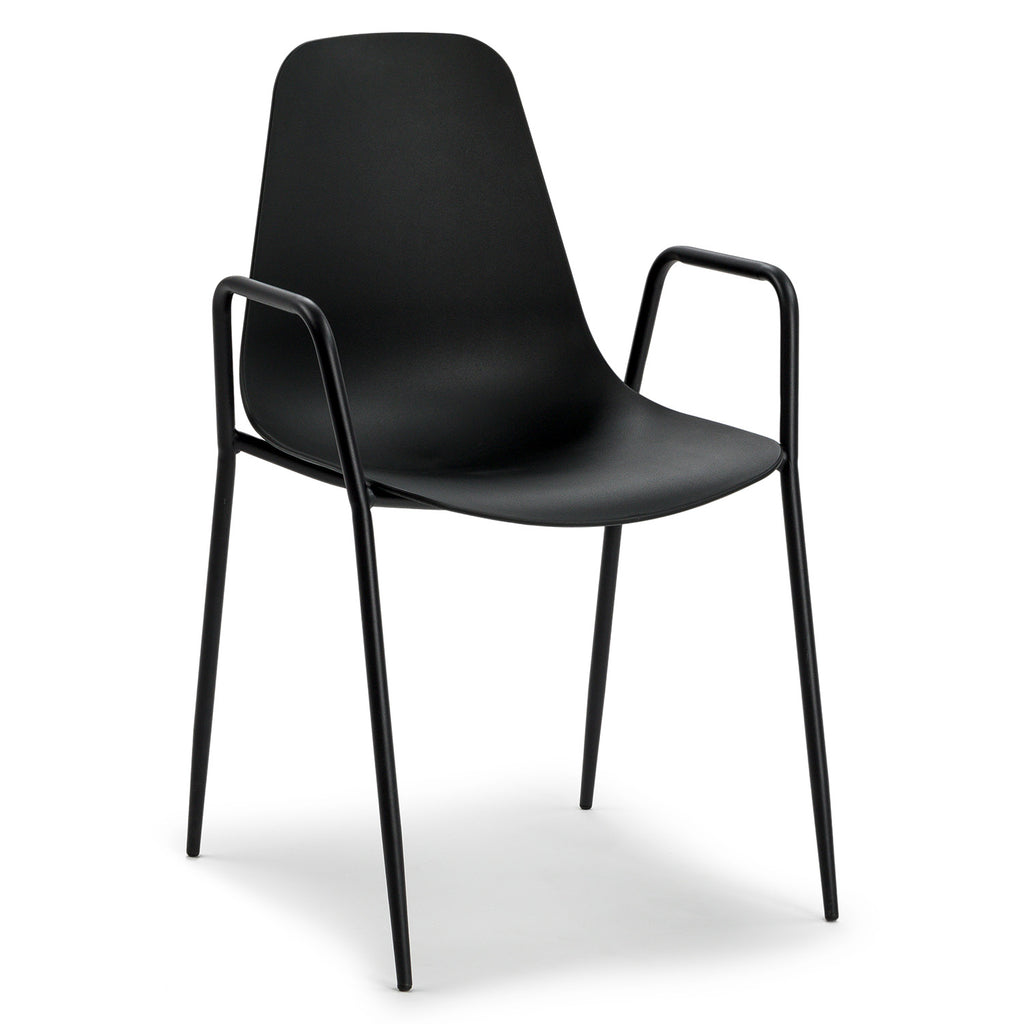 Pure Black Dining Armchair (Set of 2)