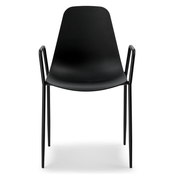 Pure Black Dining Armchair (Set of 2)