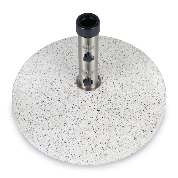 Solina White Terrazzo Wheeled Umbrella Base