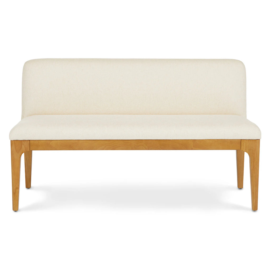 Sand Ivory 53" Armless Banquette Natural Oak