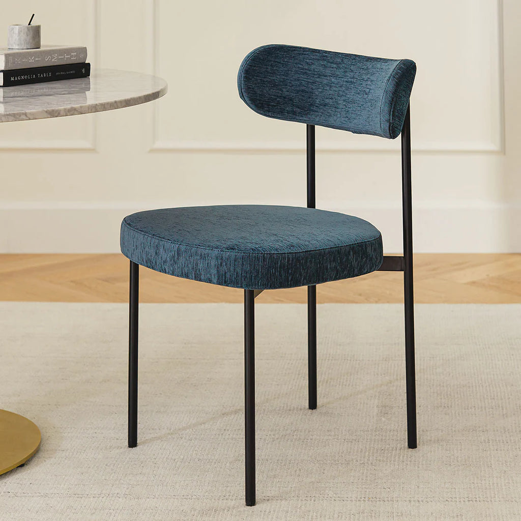 Viarsi Blue/Black Dining Chair (Set of 2)